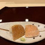 すし繁 - ランチおまかせ７０００円。あん肝味噌漬け。