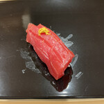 すし繁 - ランチおまかせ７０００円。赤身づけ。