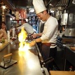 吉祥寺 じゅん粋 - 和牛ステーキ⑥ファイア！