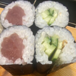 裕寿司 - にぎり（中）・・・写真は各1個食べた後に撮影。