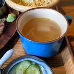 炭火KITCHEN おどり火 - サラダ、スープ、お新香