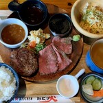 炭火KITCHEN おどり火 - 料理写真:ハンバーグ＆ローストビーフ＠1760円