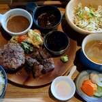 Sumibi Kitchen Odoribi - ハンバーグ＆炙り牛ハラミ＠1760円