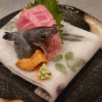 天使海老と本鮪の御造り