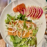 salmon carpaccio salad