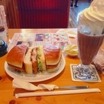 Komeda Kohi Ten - みそかつサンド アイスココア