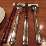 PESCA - カジュアルイタリアンは、お箸も用意されているのだ