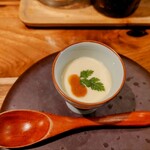 海老丸らーめん - さつまいもの冷製スープ