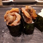寿司 魚がし日本一 - 煮あさり２貫１５０円