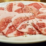 焼肉 おくう - 米沢豚ロース(肉大盛)
