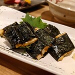 魚食菜　ひらじぃ - 煮穴子海老海苔巻き