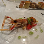 Convivio - 花ズッキーニとスカンピのパンツァネッラ仕立て