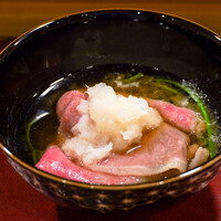 肉割烹 五平 - サーロインのしゃぶしゃぶ　蕪のみぞれ