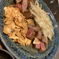 六角堂 - サーロイン、ニンニクチップ