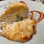 タヴェルナハンバーグ - セットのミルクレープ断面