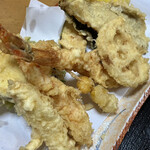 Tempura Kappou Ikeda - 海老天2本,キス天,鶏天,銀杏天,蓮根天,茄子天,南瓜天,海苔天,大葉天