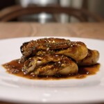 caillou - 牡蠣のムニエル マディラワインとシェリーヴィネガーのソース