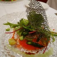 ル・トリスケル - 秋刀魚の燻製・ズッキーニのテリーヌ
                 蕎麦粉のガレット風