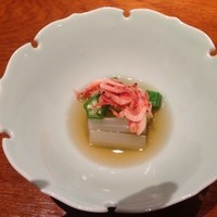 鉄板焼 濠 - 「沙-SHA-」(¥13,650)：桜海老とフキの煮物
