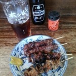 牛太郎 - シロ、カシラ、ナンコツ、ハツのタレ。焼きすぎ！