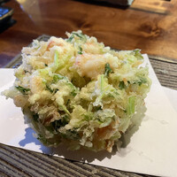 九つ井 本店 - かき揚げ蕎麦のかき揚げ