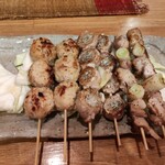 あねさん - 豚バラ大葉巻、ねぎま、つくね