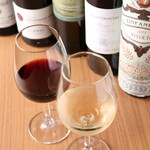 Various natural wine glasses