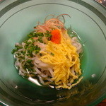 はもフルコースのはもそうめん（麺が鱧でできてます）