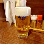 鳥久 - ビール 480円