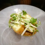 yokoyama - 上海蟹味噌の芝麻醤 キャビアのソース カリフラワー 天然のふきのとう