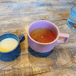 カフェ ダイニング バー ラフ - スープとプリン