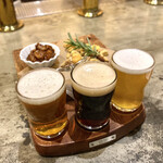 ブレブレ - ◆ Beer Flight 2,000円/税込
            ・Pilsner、Dark lager、Weizen
            (日本・熊本／熊本クラフトビール)