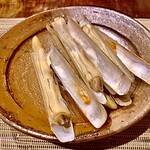 そば 六郷 - マテガイの塩焼