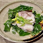 そば 六郷 - チャイロマルハタの蒸し煮