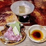 そば 六郷 - ハチジョウアカムツのしゃぶしゃぶ