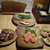 うずら屋 - 料理写真:赤肝、生つくねの柚子風味、だっちゃん、はなッコリー、えりんぎ