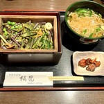 Soba Matsuo - 山菜セイロ 650円+ミニそば 150円