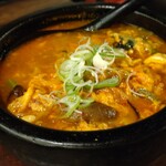 やきにくホルモン 幸心 - 閻魔様のユッケジャンスープ（３辛）