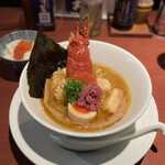 酒肴場 屯 - 【限定】伊勢海老らぁ麺¥1800、白飯¥150