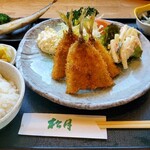 松月 - マメアジフライ定食