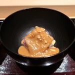 銀座 稲葉 - 鯛のごま醤油かけ