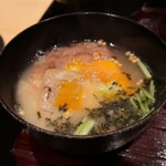 銀座 稲葉 - 鯛の卵かけご飯 (通称 TTKG)のお茶漬け