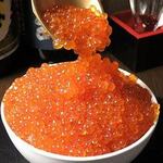 Spilled salmon roe bowl