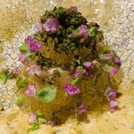 おみ乃 - ・壬生菜、蒸し鶏、蓮根、松茸のお浸し