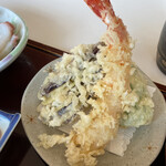 鮨の東龍 - 昼定食の天ぷら