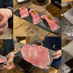 焼肉ZENIBA - 『【プラチナコース】贅沢 A5ランク雌牛 堪能　全15品 7700円』（7700円）税込　内【令和5年01月03日撮影】