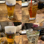 Yakiniku Zeniba - ドリンク各種左：生ビール（693円）税込、右：生ビール（小）（495円）税込【令和5年01月03日撮影】