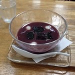 和カフェ りこ - 蓬わらび餅入り白玉ぜんざい