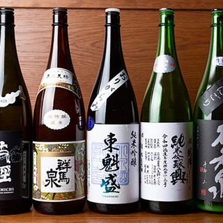 Various types of beer and sake. Cheers with your favorite alcohol!