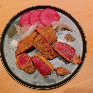 Cutlets from the mysterious Miran beef, of which only around 10 cows are shipped each year.